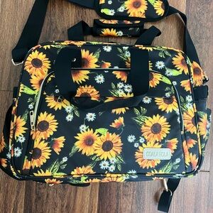 Black Floral Baby Bag